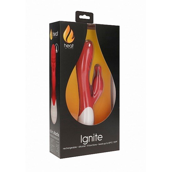 Vibrador Recarregável Rabbit Ponto-G Ignite Heating 20cm Vermelho Vibrador Recarregável Rabbit Ponto-G Ignite Heating 20cm Vermelho