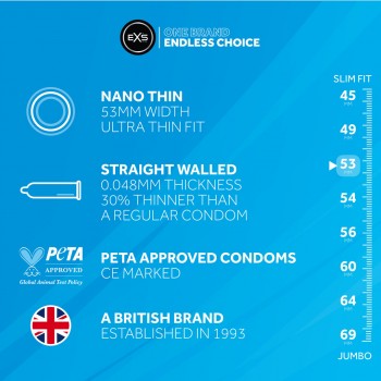 EXS Nano Thin - 3 Preservativos