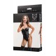 Glossy Amilia Bodysuit – Preto, Tamanho L é um body elegante feito do popular material Wetlook, dando-lhe uma aparência brilhante e luxuosa . O body se ajusta perfeitamente ao corpo, acentuando a silhueta e pro