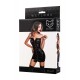 Vestido Glossy Nelly – Preto, Tamanho L é um vestido elegante e sensual feito do popular material Wetlook, dando-lhe uma aparência brilhante e luxuosa . O vestido se ajusta perfeitamente ao corpo, acentuando a