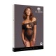Babydoll transparente com ombros à mostra, detalhes delicados em renda e abertura frontal. O tecido macio e super elástico veste do tamanho S ao XL.