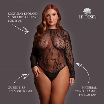 Roxy - Sexy Leopard Bodysuit - Queen Size
