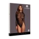 Body de malha transparente com estampa de leopardo, mangas compridas e design sem entrepernas. O tecido macio e super elástico veste tamanhos do P ao GG.