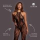 Catsuit de renda transparente com um elegante design de gola alta e entrepernas aberta. O tecido macio e super elástico veste do tamanho S ao XL