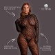 Macacão transparente de malha com estampa de leopardo, mangas compridas e entrepernas aberta. O tecido macio e super elástico veste do tamanho XXL ao 5XL.