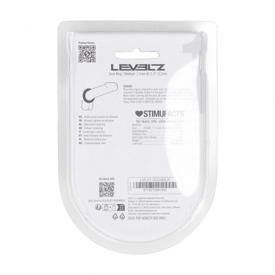 Eleve seu desempenho a outro nível com este anel peniano de silicone premium sem vibração da coleção LEVELZ. Projetado para um ajuste perfeito, ele ajuda a aumentar a firmeza e a durabilidade, ao mesmo tempo em que propo