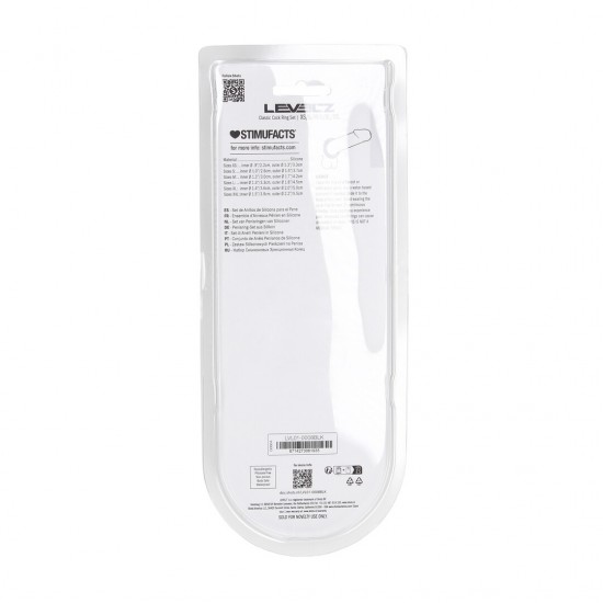 Eleve seu jogo com este trio essencial da coleção LEVELZ. Este conjunto sem vibração inclui 6 anéis penianos de silicone seguros para o corpo nos tamanhos XS, S, M, L, XL, XXL, perfeitos para uso com eixo, pênis e testíc