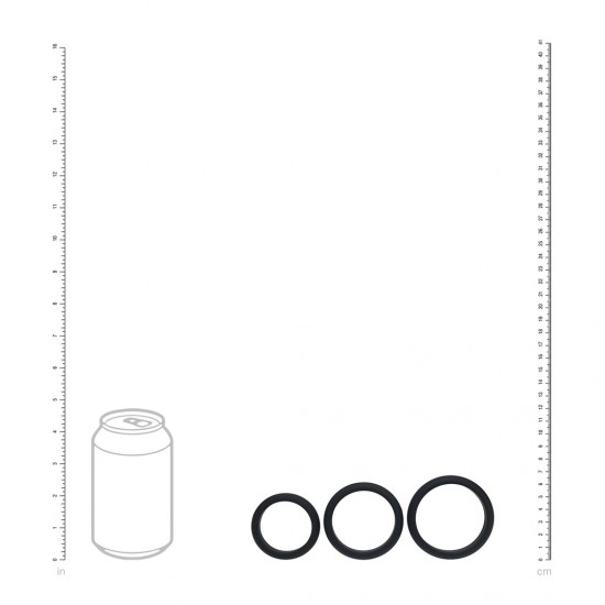 Eleve seu jogo com este trio essencial da coleção LEVELZ. Este conjunto sem vibração inclui três anéis penianos de silicone seguros para o corpo, nos tamanhos L, XL e XXL, perfeitos para uso com eixo, pênis e testículos