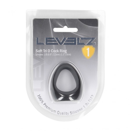 Assuma o controle total com o Tri-O Ring da coleção LEVELZ. Com três alças conectadas para eixo, pênis e testículos, e suporte completo, este anel sem vibração maximiza a pressão e prolonga o prazer. Feito de silicone pr