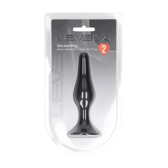 Elegante, suave e construído para precisão, o plug fino e cônico da coleção LEVELZ oferece inserção sem esforço e elasticidade sutil. Feito em silicone premium, este design Level 2 apresenta um formato estreito e gradual