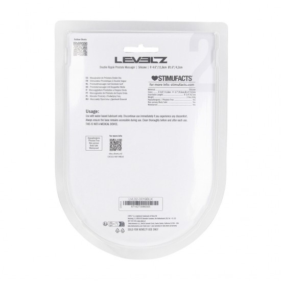 Acerte o ponto certo sempre com este estimulador de próstata da coleção LEVELZ. Feito de silicone premium, este modelo de nível 2 oferece uma versão única do formato clássico de um estimulador, com curvas suaves e ângulo