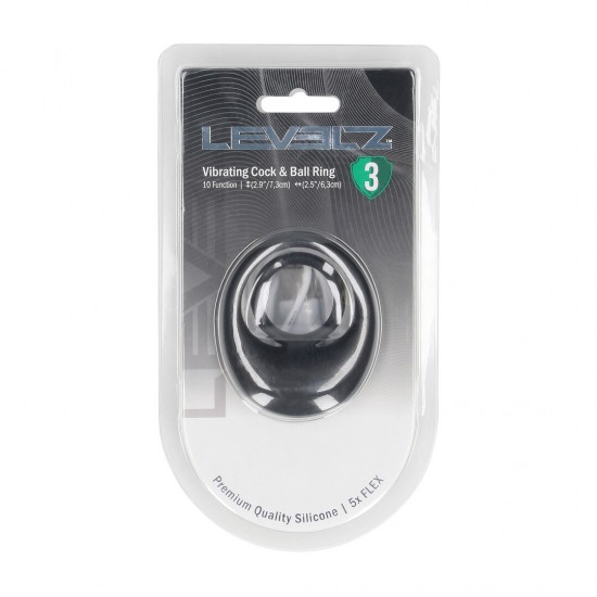 Aumente a intensidade com o anel peniano vibratório da coleção LEVELZ. Feito em silicone premium, este design Level 3 combina a firmeza e a ereção de um anel peniano clássico com a potência adicional da vibração direcion