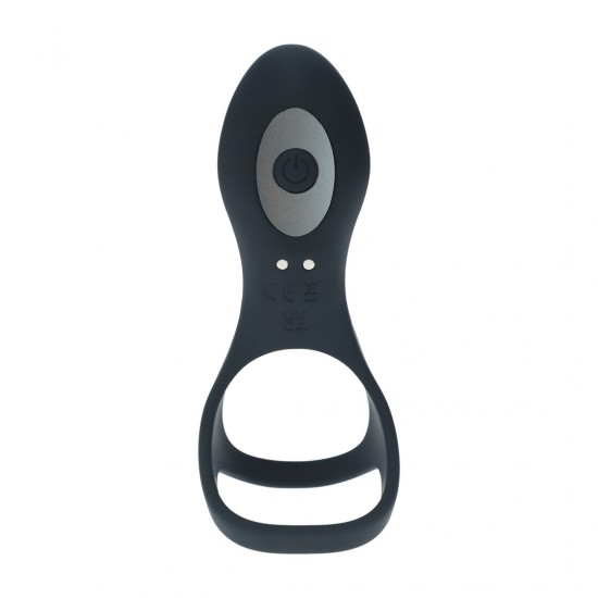 Eleve seu desempenho com o Anel Peniano e Testicular Vibratório com Alça para o Eixo. Este anel multifuncional foi projetado para maximizar o prazer e a resistência. O anel de silicone elástico envolve confortavelmente o