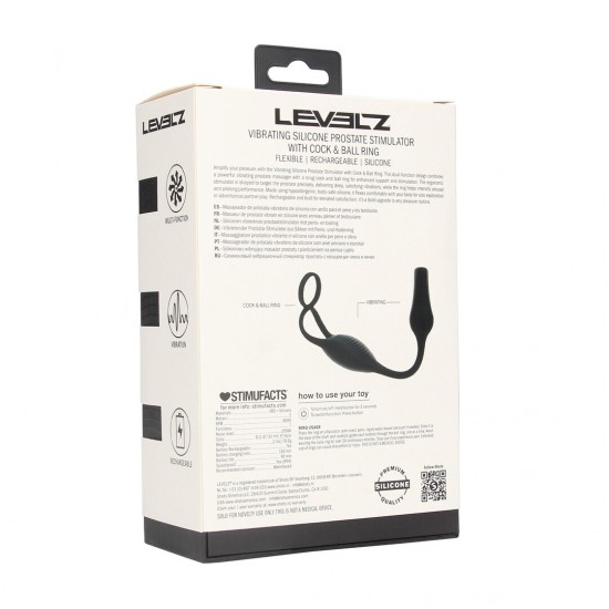 Eleve sua experiência com o Estimulador de Próstata Vibratório com Anel Peniano e Testicular. Este design inovador apresenta um estimulador de próstata vibratório em uma extremidade e um anel peniano e testicular na outr