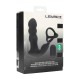 Estimulador da próstata de silicone com cabeça giratória e vibração dupla com anel peniano e escrotal - Preto Intensifique o seu prazer com o Estimulador de Próstata com Cabeça Dupla Vibratória e Rotativa. Projetado para máxima estimulação, este brinquedo avançado possui uma cabeça massajadora giratória e dois motores vibratório