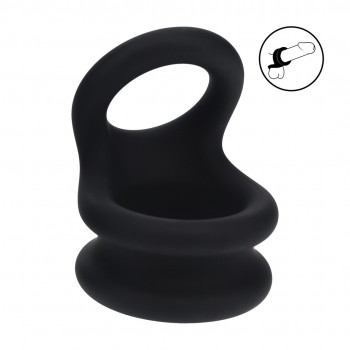 Anel peniano silicone duplo O - S 
