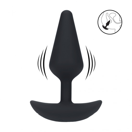 Classic Vib Silicone Anal Plug - M Desfrute de estimulação focada com o Plug Anal Vibratório Clássico Médio, desenvolvido para conforto e controle. Sua ponta lisa e cônica e formato triangular arredondado permitem fácil inserção, além de uma haste fina e