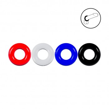 Cockring Set of 4 - Multicolor