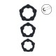 Eleve seu jogo com este trio essencial da coleção LEVELZ. Este conjunto sem vibração inclui três anéis penianos de silicone seguros para o corpo, nos tamanhos extra pequeno, pequeno e médio, perfeitos para uso com eixo,