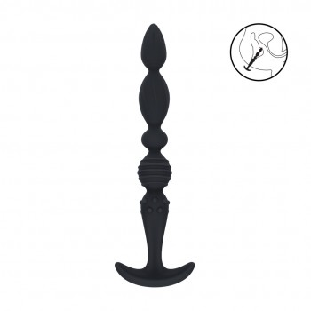 Cordão anal de silicone multitexturizada - preta