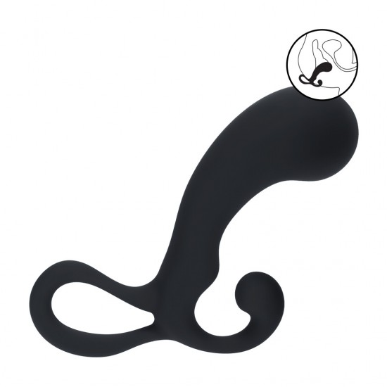 Massajador da próstata de silicone com alça - M - Preto Acerte o ponto certo sempre com este estimulador de próstata da coleção LEVELZ. Feito de silicone premium, este design Level 2 oferece uma versão única do formato clássico de um estimulador, com curvas suaves e ângulos p