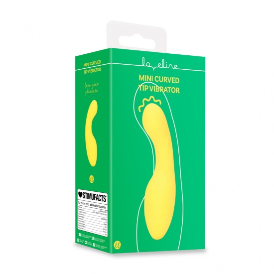 Descubra o Mini Vibrador com Ponta Curva da Loveline. Um vibrador compacto com ponta curva para posicionamento preciso e controle fácil. Feito de silicone macio e seguro para o corpo, com múltiplas configurações de vibra