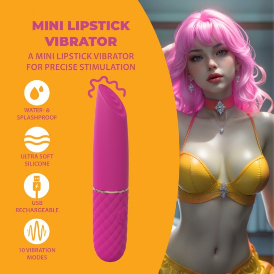Apresentamos o Mini Vibrador Batom, um massajador compacto e discreto projetado para estimulação direcionada e conforto no dia a dia. Seu formato elegante, inspirado em um batom, oferece controle preciso, mantendo uma ap