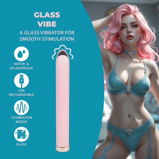 Apresentamos o Glass Vibe da Loveline, um vibrador de vidro liso e reto, projetado para estimulação clássica e conforto refinado. Feito de vidro premium, seguro para o corpo, oferece uma sensação firme e luxuosa que perm