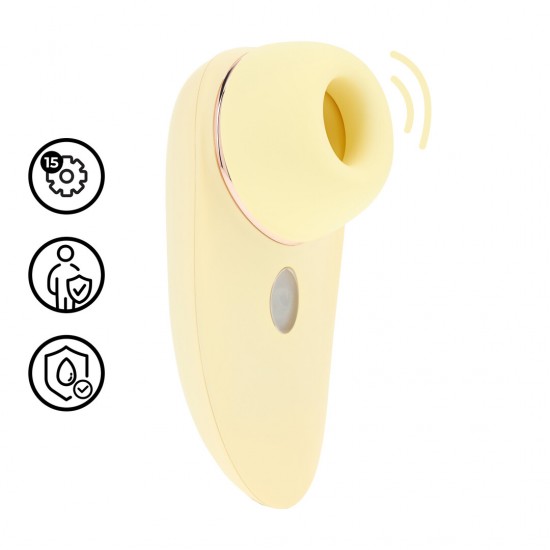 Aurie é um vibrador revolucionário com função de sucção e vibração, equipado com um motor F1 avançado e a tecnologia AirTap® para sensações irresistíveis. Com 15 funções (5 modos de sucção, vibração e tapotagem) e dois a