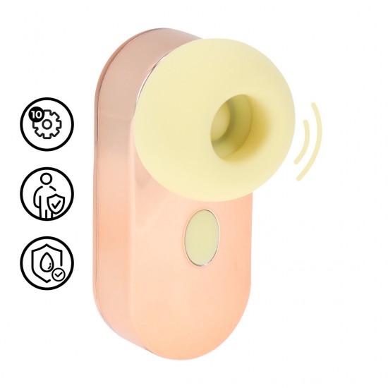 O Budsie é um vibrador pequeno, em formato de fone de ouvido, repleto de recursos. Com 10 funções de vibração, um motor F1 avançado e a tecnologia AirTap®, ele proporciona 5 sensações de vibração e sucção através de uma
