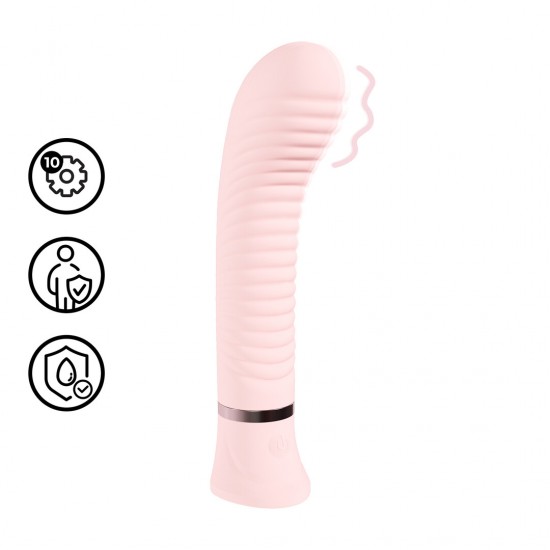 O Divine, da Loveline International, Coleção Paris, é um vibrador com 10 funções estriadas para o ponto G, projetado para uma estimulação precisa e satisfatória. Silencioso, com menos de 50 dB, garante discrição e propor