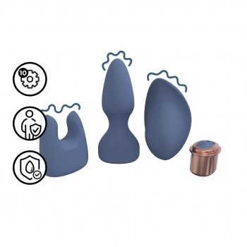 Interchangeable Vibrator Kit - Blue