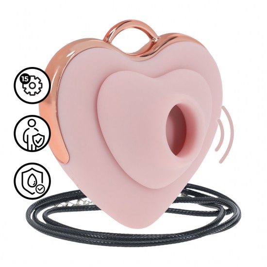 Luvie é um vibrador fofo em formato de coração que também funciona como um colar estiloso. Com 15 funções, impulsionado por um motor F1 avançado e um motor com tecnologia AirTap®, oferece sensações de vibração e sucção (