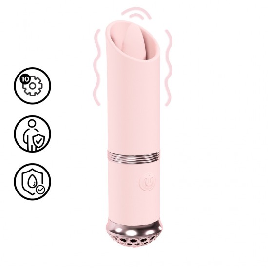Da Coleção Loveline International Paris, o Luxe é a personificação da elegância em um formato compacto. Este mini vibrador para batom com 10 funções apresenta uma ponta vibratória com formato exclusivo para estimulação p