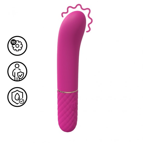 Apresentamos o Mini Vibrador Ponto G, um massajador compacto e elegantemente curvado, projetado para estimulação interna precisa e conforto no dia a dia. Seu formato suave e arredondado permite uma exploração controlada,