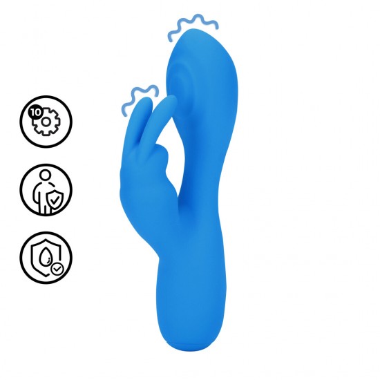 Descubra o Mini Vibrador Rabbit da Loveline. Um vibrador compacto em formato de coelho, projetado para manuseio confortável e controle fácil. Seu formato permite estimulação dupla de maneira simples e discreta. Com múlti