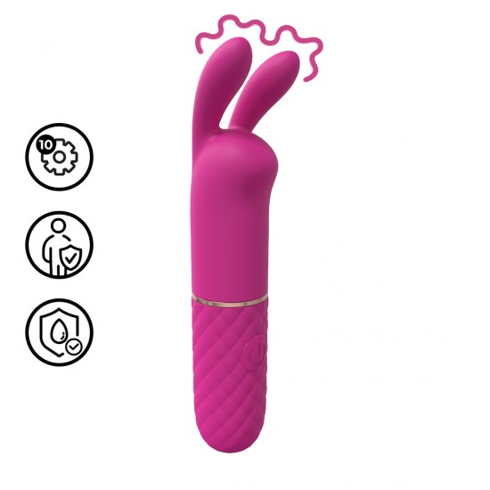 Apresentamos o Mini Rabbit Vibrator, um massajador compacto e com design elegante, criado para dupla estimulação e conforto no dia a dia. Seu formato interno curvo e o estimulador externo flexível trabalham em conjunto p