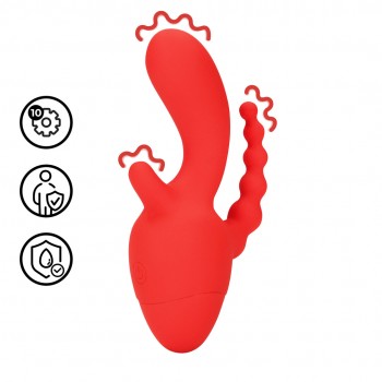 Mini Triple Stimulation Vib - Scarlet Kiss