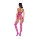 Aumente o seu charme com este body de rede com estampa floral lateral, confecionado em rede transparente que abraça o corpo e provoca de todos os ângulos. Painéis florais intrincados percorrem as laterais, criando um efe