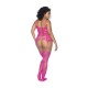 Aumente o seu charme com este body de rede com estampa floral lateral, confecionado em rede transparente que abraça o corpo e provoca de todos os ângulos. Painéis florais intrincados percorrem as laterais, criando um efe