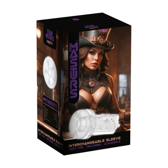 Leve o prazer com a Misty a um novo patamar com esta capa intercambiável de TPE texturizada. O material macio e seguro para o corpo, o TPE, oferece uma sensação realista, enquanto as texturas internas proporcionam uma va