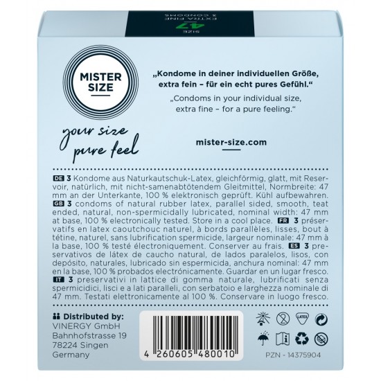 Preservativos feitos sob medidaTransparente, lubrificado, com bico.Extremamente fino para uma sensação de pura leveza.Fácil de aplicarEscala para medir o tamanho do pênis na embalagemVegan Ajusta-se como uma segunda pele