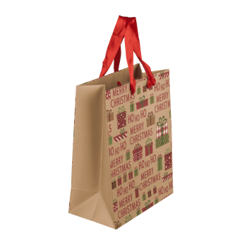 Saco Papel HO HO HO 26 x 10 x 32 cm