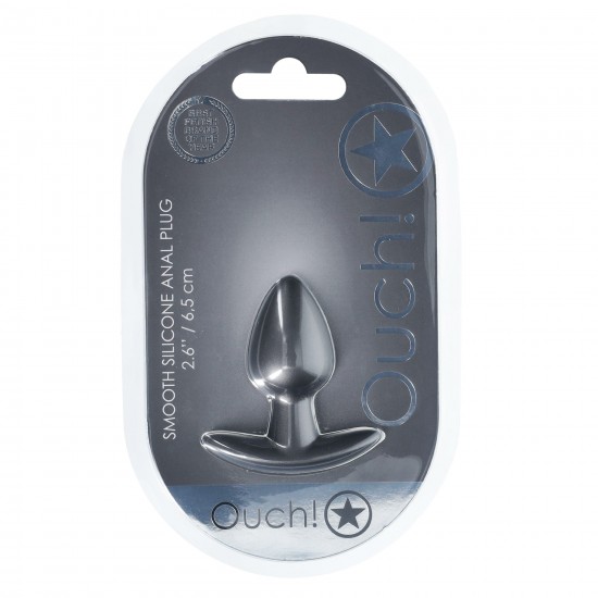 O Plug Anal Pequeno Ouch! de 6,5 cm, com sua linda cor metálica, é único. Seja sozinho ou com seu parceiro, explore novos prazeres com estes lindos plugs de silicone macio Ouch!