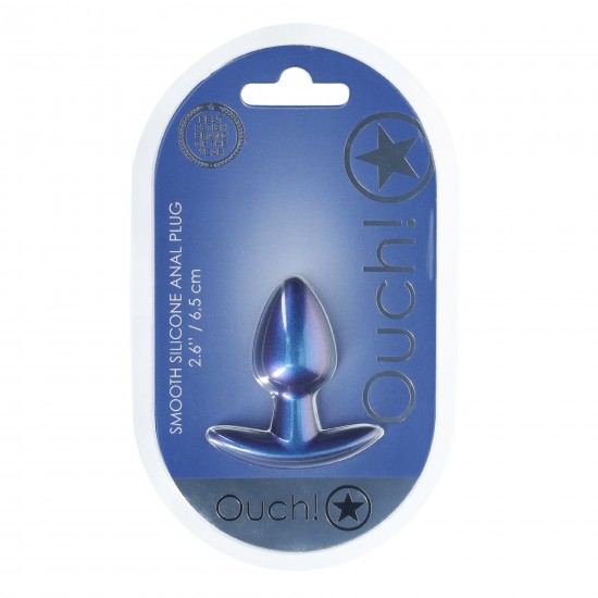 O Plug Anal Pequeno Ouch! de 6,5 cm, com sua linda cor metálica, é único. Seja sozinho ou com seu parceiro, explore novos prazeres com estes lindos plugs de silicone macio Ouch!