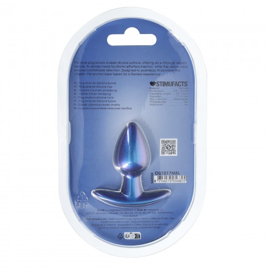 O Plug Anal Pequeno Ouch! de 6,5 cm, com sua linda cor metálica, é único. Seja sozinho ou com seu parceiro, explore novos prazeres com estes lindos plugs de silicone macio Ouch!