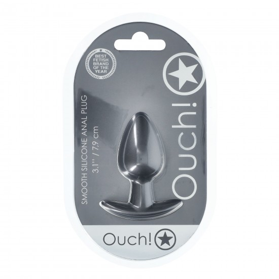 O Plug Anal Médio Ouch! de 3,1'' / 7,9 cm, com sua linda cor metálica, é único. Seja sozinho ou com seu parceiro, explore novos prazeres com estes lindos plugs de silicone macio Ouch!