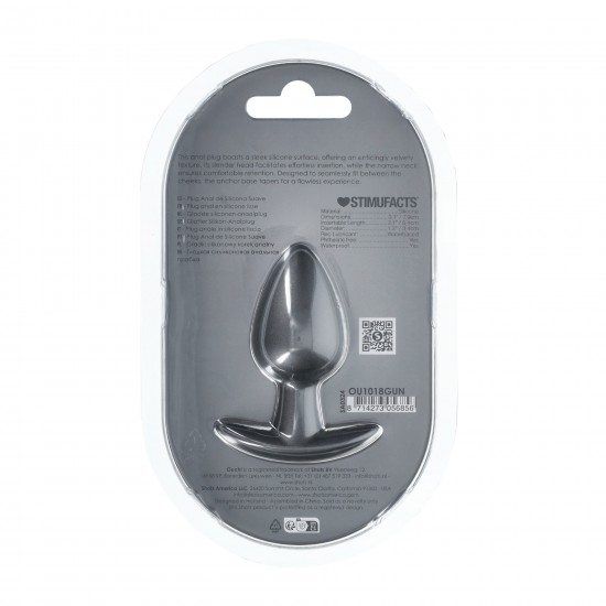 O Plug Anal Médio Ouch! de 3,1'' / 7,9 cm, com sua linda cor metálica, é único. Seja sozinho ou com seu parceiro, explore novos prazeres com estes lindos plugs de silicone macio Ouch!