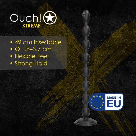 Chain Reaction é um plug anal de tamanho generoso, fabricado na Europa, que promete uma experiência profunda e intensa. Seu design exclusivo, com um longo cordão de contas e ponta arredondada, foi projetado para proporci