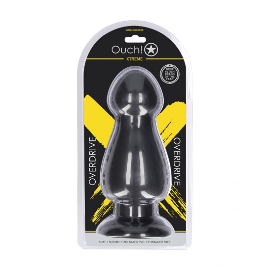 Overdrive é um plug anal de tamanho generoso, fabricado na Europa e projetado para verdadeiros apreciadores. Com seu design sinuoso, caracterizado por uma ponta arredondada e diâmetro crescente, o Overdrive foi concebido